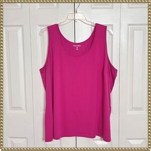 Woman Within Hot Pink Sleeveless Tank Top Size 4X